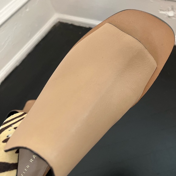 Loeffler Randall Maisy Sandals | Tan Leather & Striped Calf Hair Heels | US 10 - Picture 5 of 8